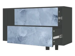 Móvel De Tv| Mueble de TV - 170х69х48 cm - T1 - Feather Ice, Antracite Cinza antracite