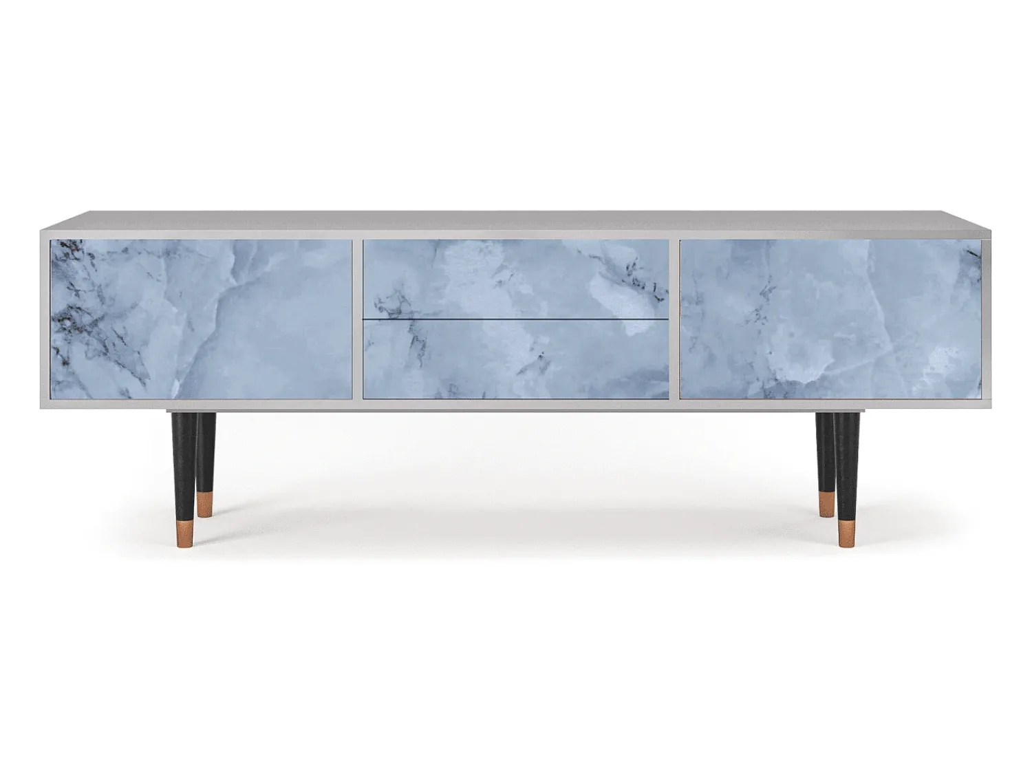 Mueble de TV - 170х59х48 cm - T4 - Feather Ice, Cinza^ Móvel De Tv