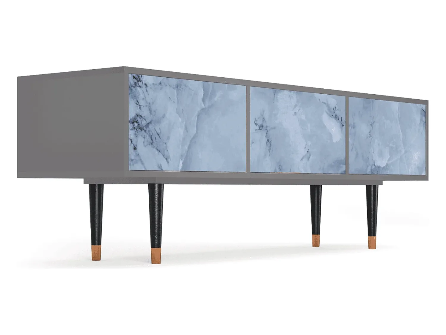 Mueble de TV - 170х59х48 cm - T4 - Feather Ice, Cinza^ Móvel De Tv