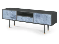 Móvel De Tv* Mueble de TV - 170х59х41 cm - T6 - Feather Ice, Antracite Cinza antracite