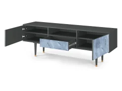 Móvel De Tv* Mueble de TV - 170х59х41 cm - T6 - Feather Ice, Antracite Cinza antracite