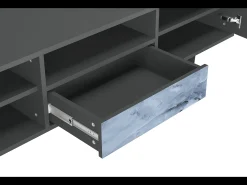 Móvel De Tv* Mueble de TV - 170х59х41 cm - T6 - Feather Ice, Antracite Cinza antracite