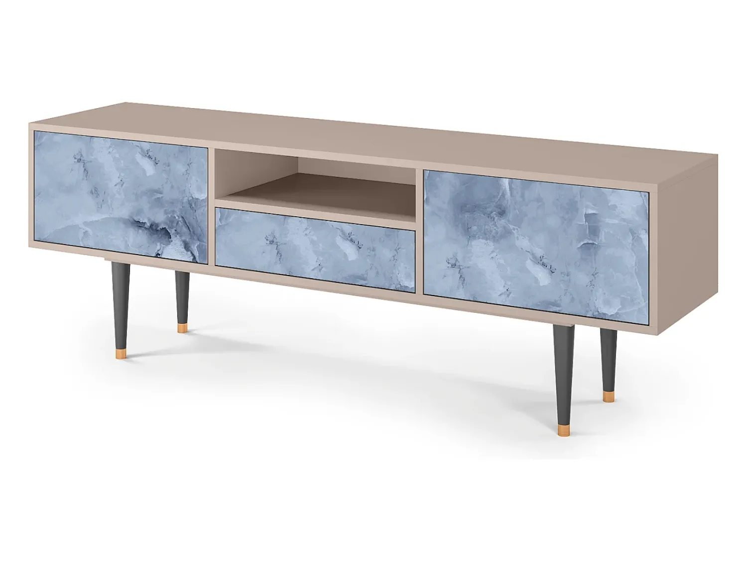 Móvel De Tv* Mueble de TV - 170х59х41 cm - T6 - Feather Ice, Areia Bege