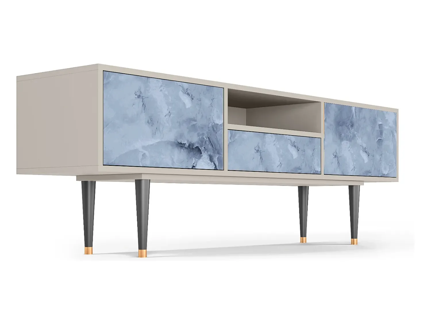 Móvel De Tv* Mueble de TV - 170х59х41 cm - T6 - Feather Ice, Areia Bege