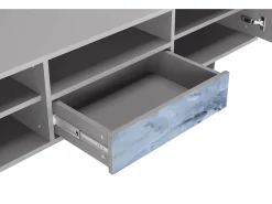 Móvel De Tv| Mueble de TV - 170х59х41 cm - T6 - Feather Ice, Cinza Cinzento