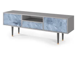 Móvel De Tv| Mueble de TV - 170х59х41 cm - T6 - Feather Ice, Cinza Cinzento