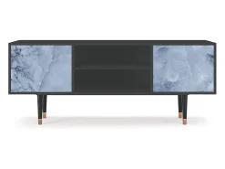 Móvel De Tv| Mueble de TV - 170х69х48 cm - T2 - Feather Ice, Antracite Cinza antracite