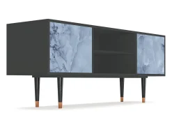 Móvel De Tv| Mueble de TV - 170х69х48 cm - T2 - Feather Ice, Antracite Cinza antracite