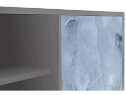 Móvel De Tv| Mueble de TV - 170х69х48 cm - T2 - Feather Ice, Cinza Cinzento