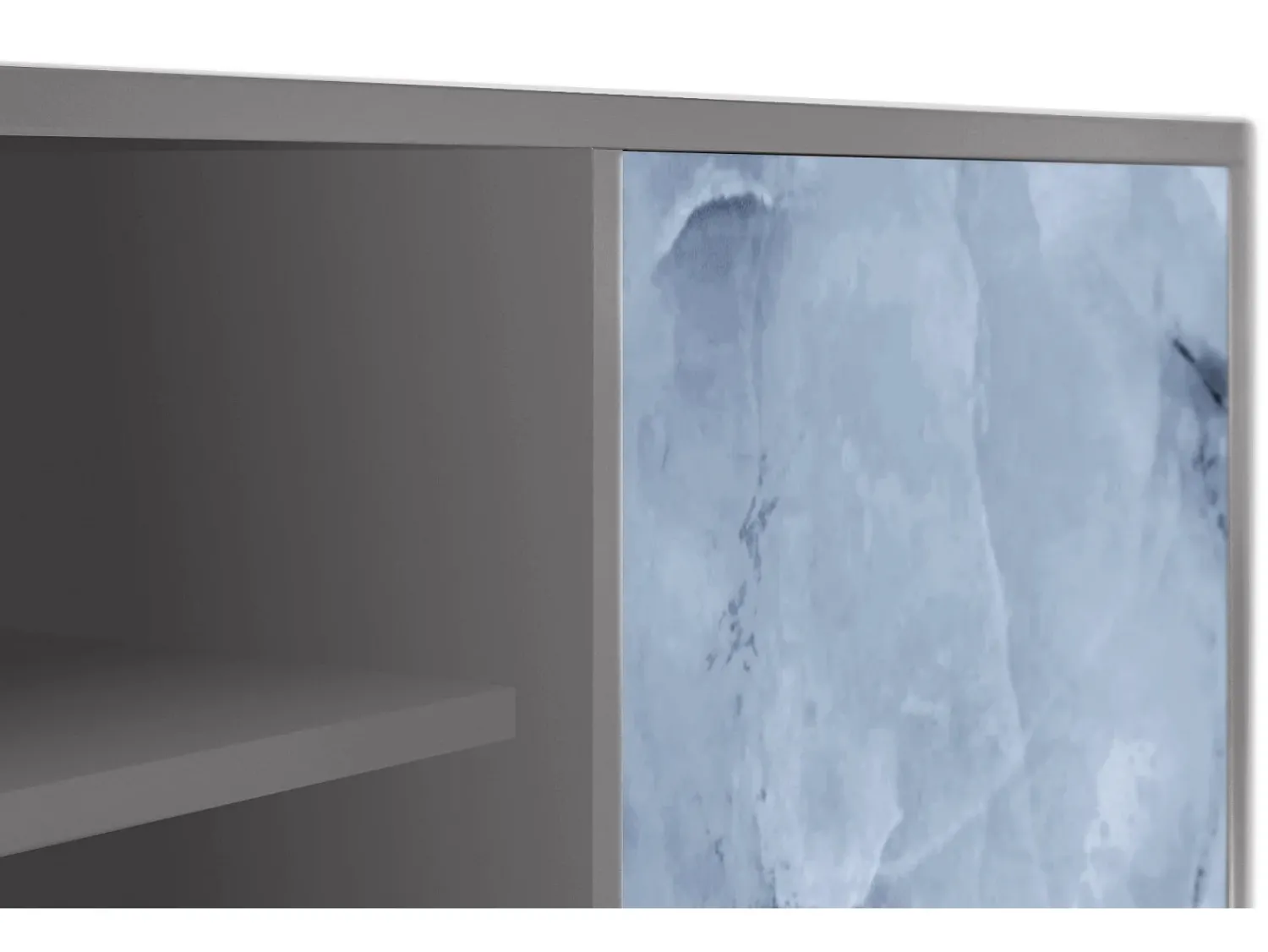 Móvel De Tv| Mueble de TV - 170х69х48 cm - T2 - Feather Ice, Cinza Cinzento
