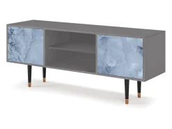 Móvel De Tv| Mueble de TV - 170х69х48 cm - T2 - Feather Ice, Cinza Cinzento