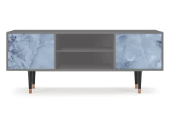 Móvel De Tv| Mueble de TV - 170х69х48 cm - T2 - Feather Ice, Cinza Cinzento