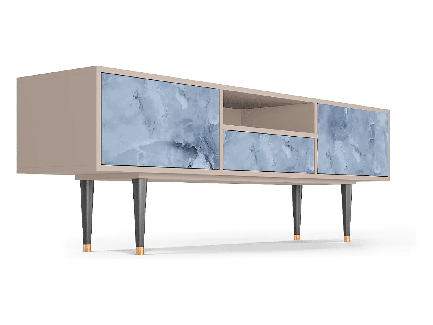 Móvel De Tv| Mueble de TV - 170х59х41 cm - T6 - Feather Ice, Latte Bege