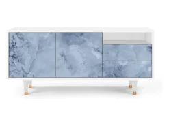 Móvel De Tv* Mueble de TV - 125х56х41 cm - T7 - Feather Ice, Branco Bege