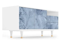 Móvel De Tv* Mueble de TV - 125х56х41 cm - T7 - Feather Ice, Branco Bege
