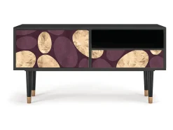 Móvel De Tv| Mueble de TV - 115х59х48 cm - T3 - Fine Wine, Antracite Cinza antracite