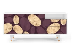Mueble de TV - 125х56х41 cm - T7 - Fine Wine, Branco^ Móvel De Tv