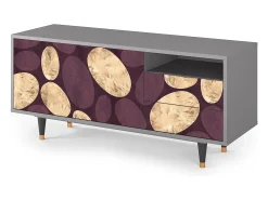 Mueble de TV - 125х56х41 cm - T7 - Fine Wine, Cinza^ Móvel De Tv