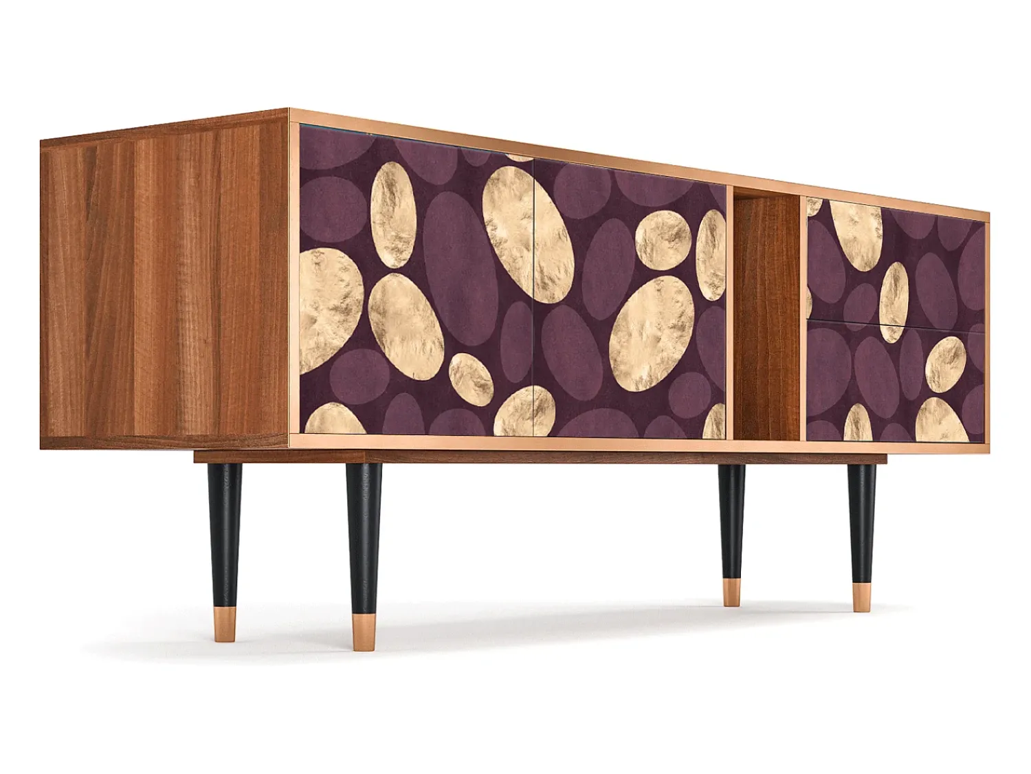 Mueble de TV - 170х69х48 cm - T1 - Fine Wine, Nogueira^ Móvel De Tv