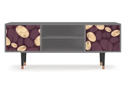 Móvel De Tv* Mueble de TV - 170х69х48 cm - T2 - Fine Wine, Cinza Cinzento