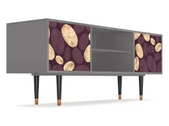 Móvel De Tv* Mueble de TV - 170х69х48 cm - T2 - Fine Wine, Cinza Cinzento