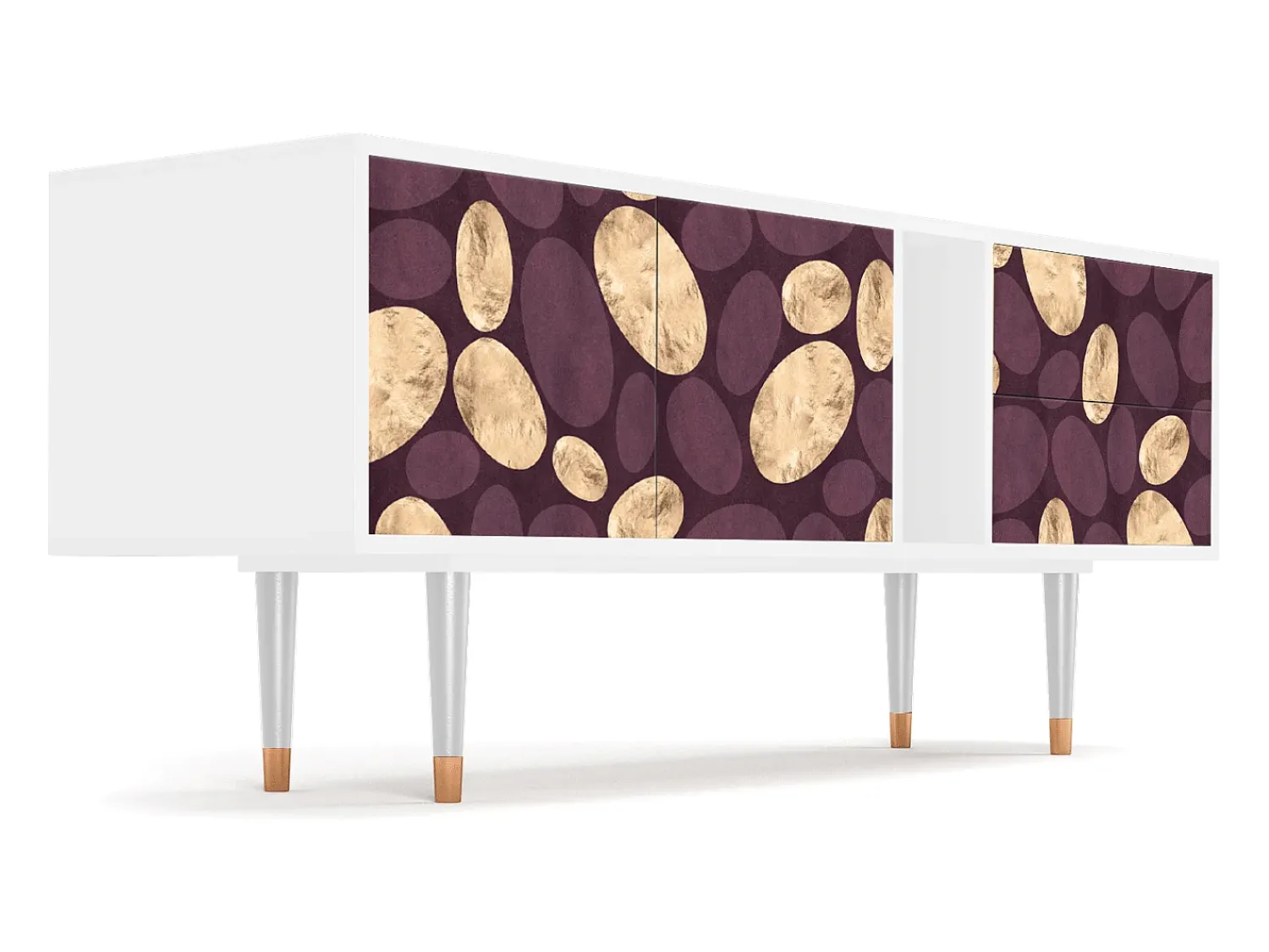 Mueble de TV - 170х69х48 cm - T1 - Fine Wine, Branco^ Móvel De Tv