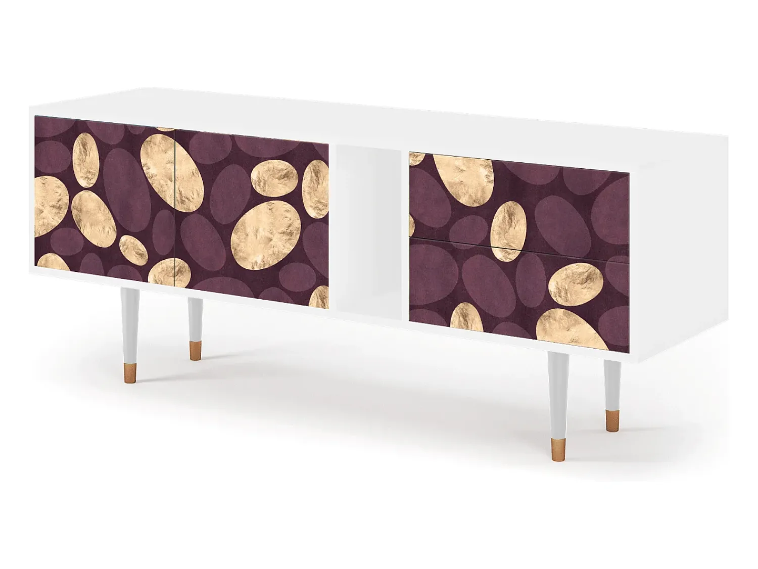 Mueble de TV - 170х69х48 cm - T1 - Fine Wine, Branco^ Móvel De Tv