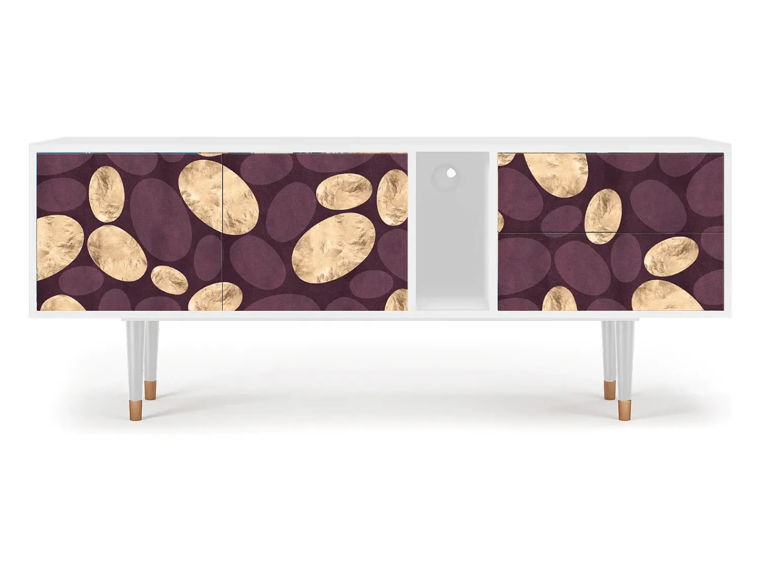 Mueble de TV - 170х69х48 cm - T1 - Fine Wine, Branco^ Móvel De Tv