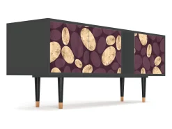 Móvel De Tv| Mueble de TV - 170х69х48 cm - T1 - Fine Wine, Antracite Cinza antracite