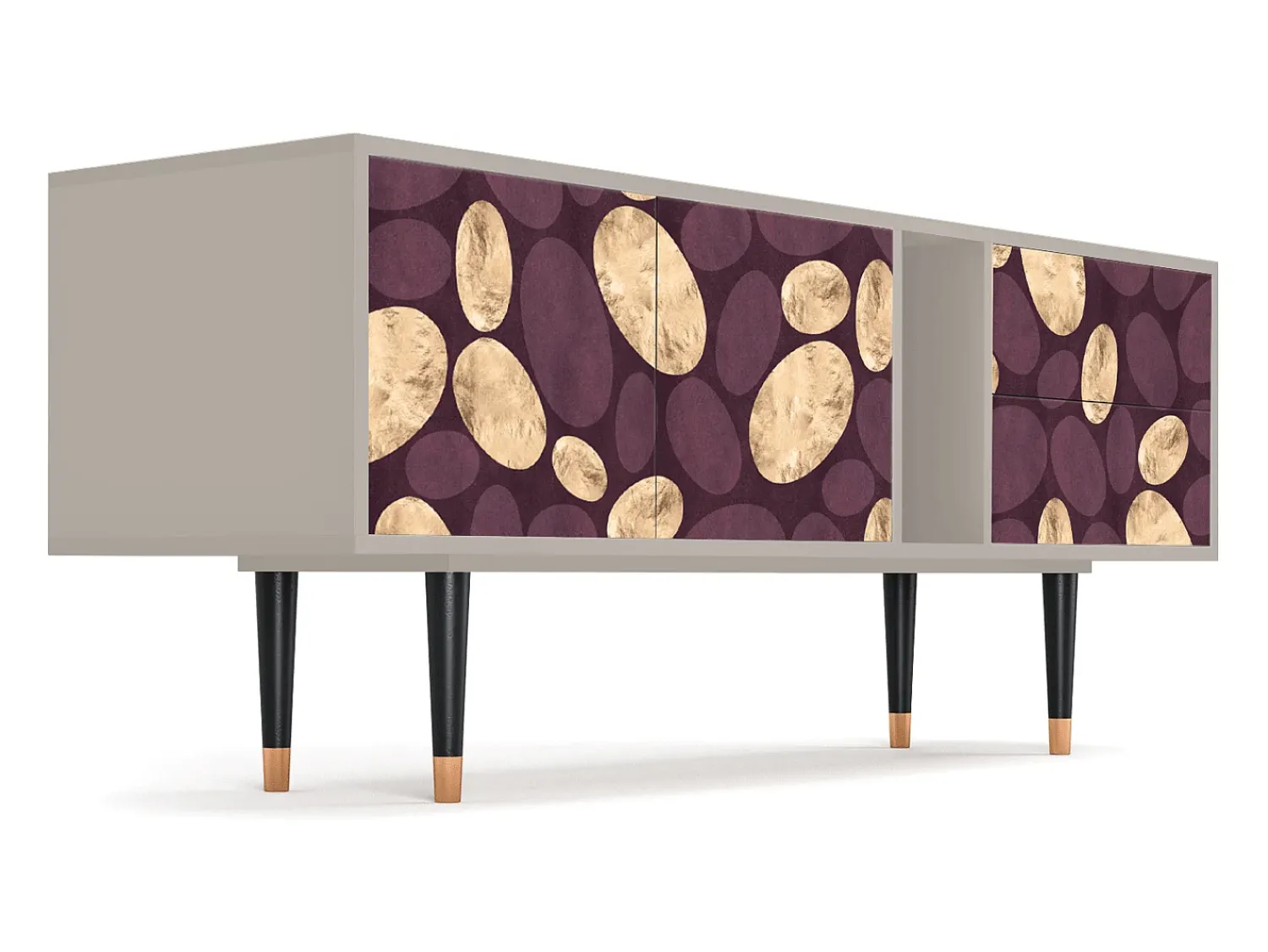 Móvel De Tv* Mueble de TV - 170х69х48 cm - T1 - Fine Wine, Areia Bege