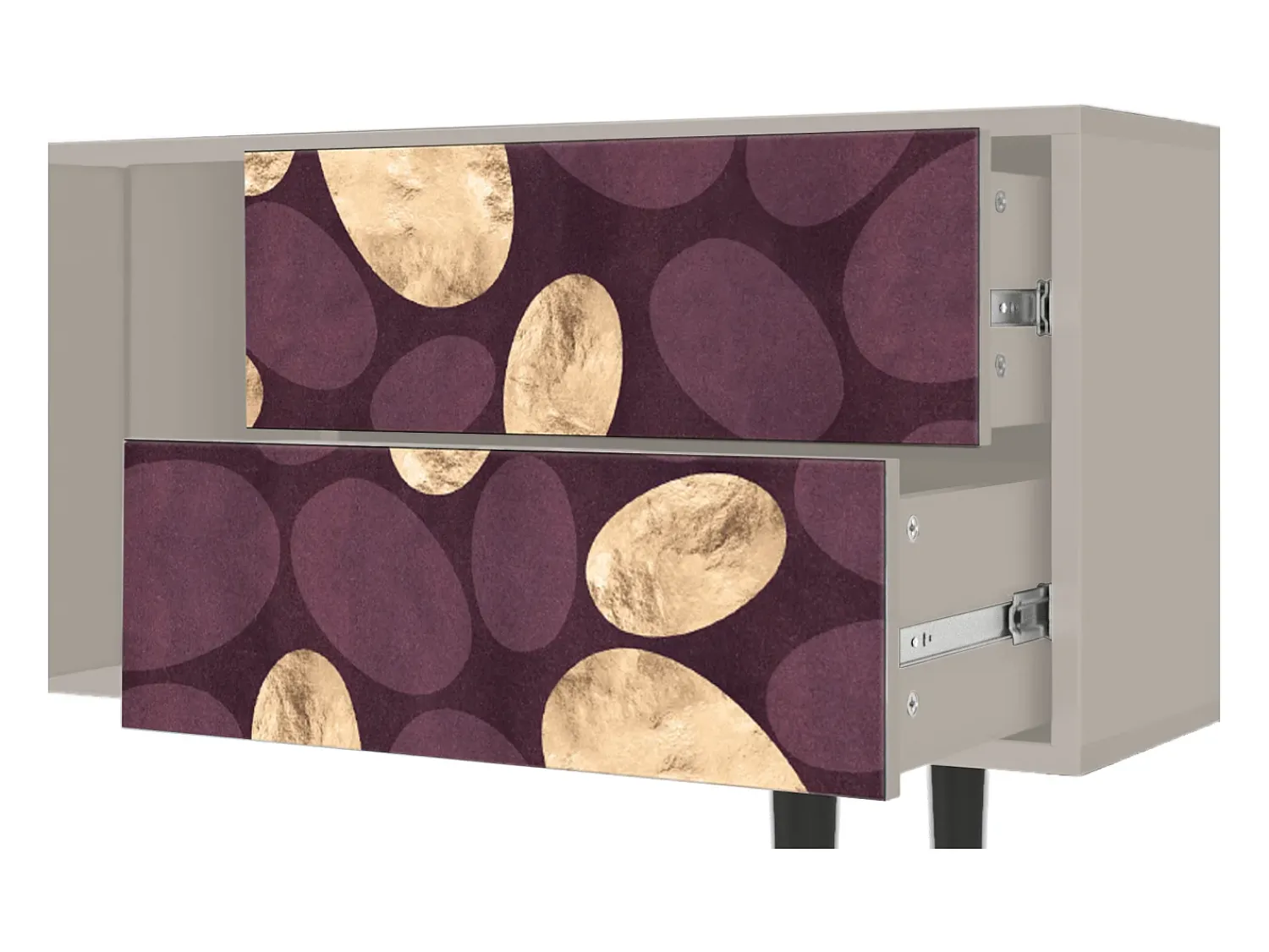 Móvel De Tv* Mueble de TV - 170х69х48 cm - T1 - Fine Wine, Areia Bege