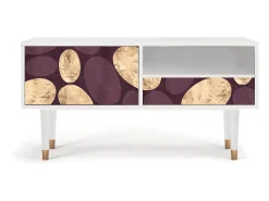 Clearance Mueble de TV - 115х59х48 cm - T3 - Fine Wine, Branco Bege
