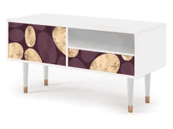 Clearance Mueble de TV - 115х59х48 cm - T3 - Fine Wine, Branco Bege