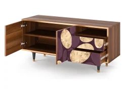 Móvel De Tv| Mueble de TV - 125х56х41 cm - T7 - Fine Wine, Nogueira Castanho