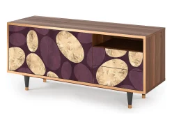 Móvel De Tv| Mueble de TV - 125х56х41 cm - T7 - Fine Wine, Nogueira Castanho
