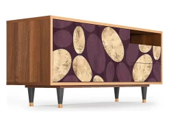 Móvel De Tv| Mueble de TV - 125х56х41 cm - T7 - Fine Wine, Nogueira Castanho