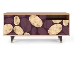 Móvel De Tv| Mueble de TV - 125х56х41 cm - T7 - Fine Wine, Nogueira Castanho