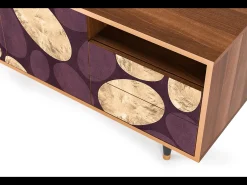 Móvel De Tv| Mueble de TV - 125х56х41 cm - T7 - Fine Wine, Nogueira Castanho