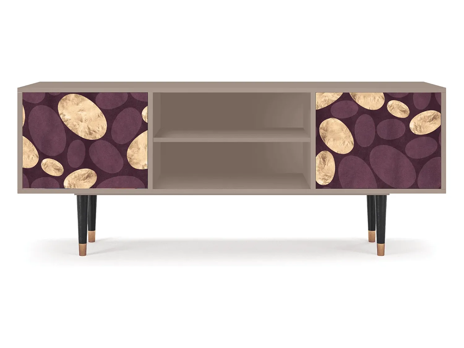 Móvel De Tv| Mueble de TV - 170х69х48 cm - T2 - Fine Wine, Latte Bege