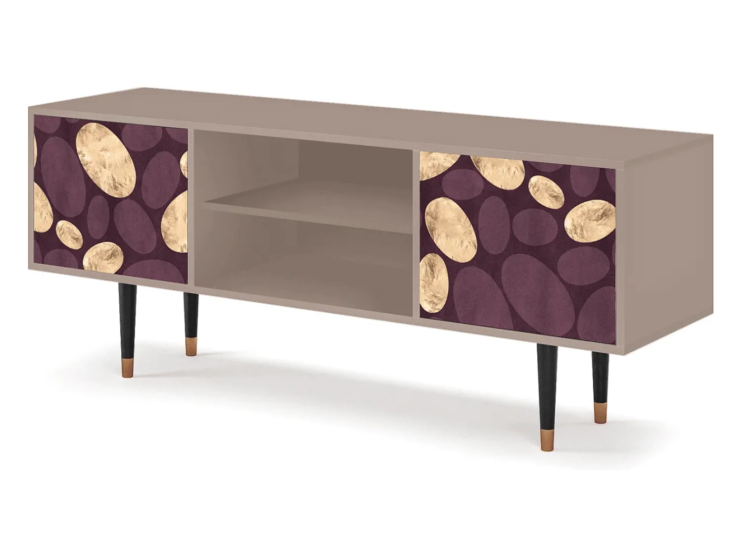 Móvel De Tv| Mueble de TV - 170х69х48 cm - T2 - Fine Wine, Latte Bege