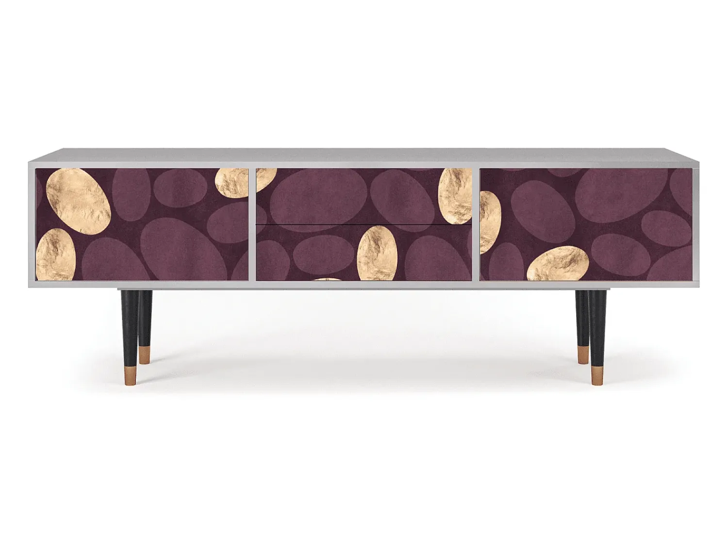 Mueble de TV - 170х59х48 cm - T4 - Fine Wine, Cinza^ Móvel De Tv