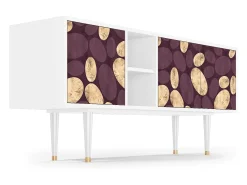 Móvel De Tv| Mueble de TV - 150х69х41 cm - T5 - Fine Wine, Branco Bege