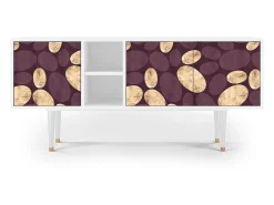 Móvel De Tv| Mueble de TV - 150х69х41 cm - T5 - Fine Wine, Branco Bege