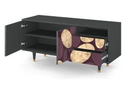 Hot Mueble de TV - 125х56х41 cm - T7 - Fine Wine, Antracite Cinza antracite
