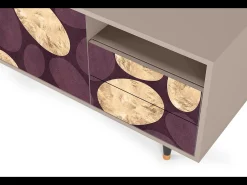 Outlet Mueble de TV - 125х56х41 cm - T7 - Fine Wine, Latte Bege