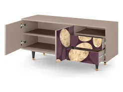 Outlet Mueble de TV - 125х56х41 cm - T7 - Fine Wine, Latte Bege