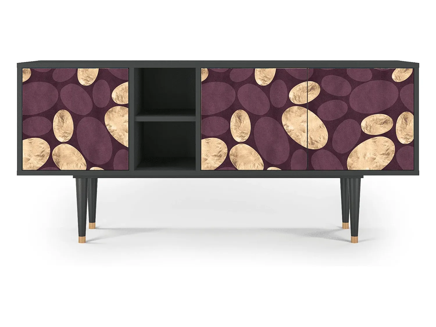Mueble de TV - 150х69х41 cm - T5 - Fine Wine, Antracite^ Móvel De Tv