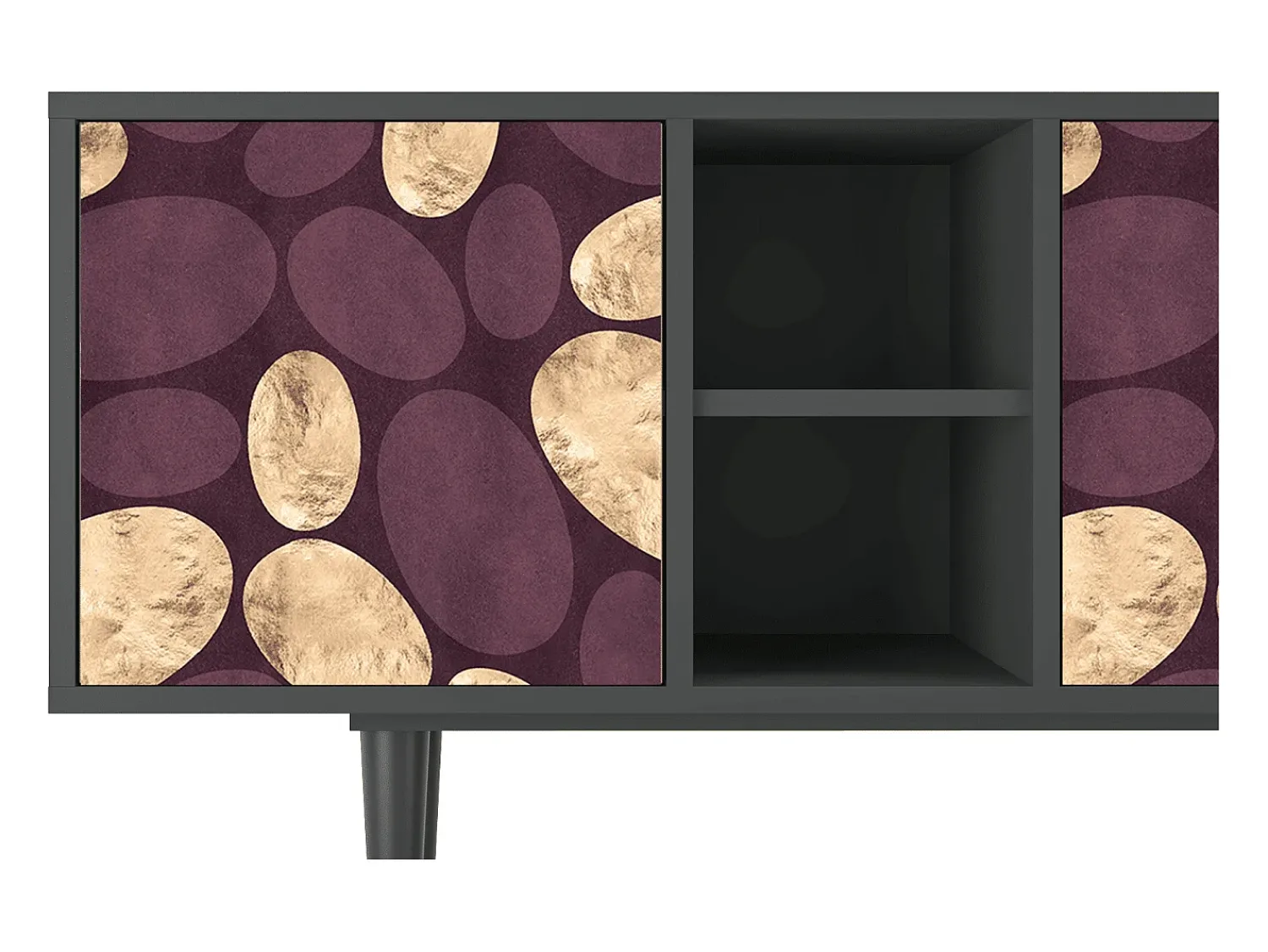 Mueble de TV - 150х69х41 cm - T5 - Fine Wine, Antracite^ Móvel De Tv