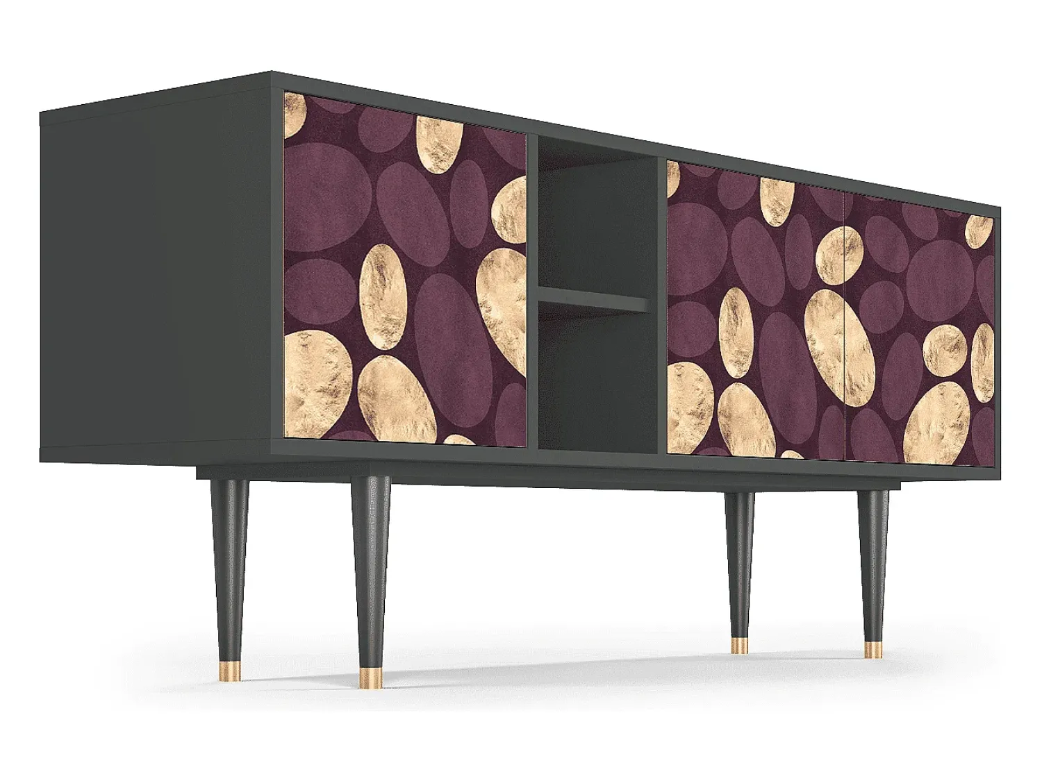 Mueble de TV - 150х69х41 cm - T5 - Fine Wine, Antracite^ Móvel De Tv