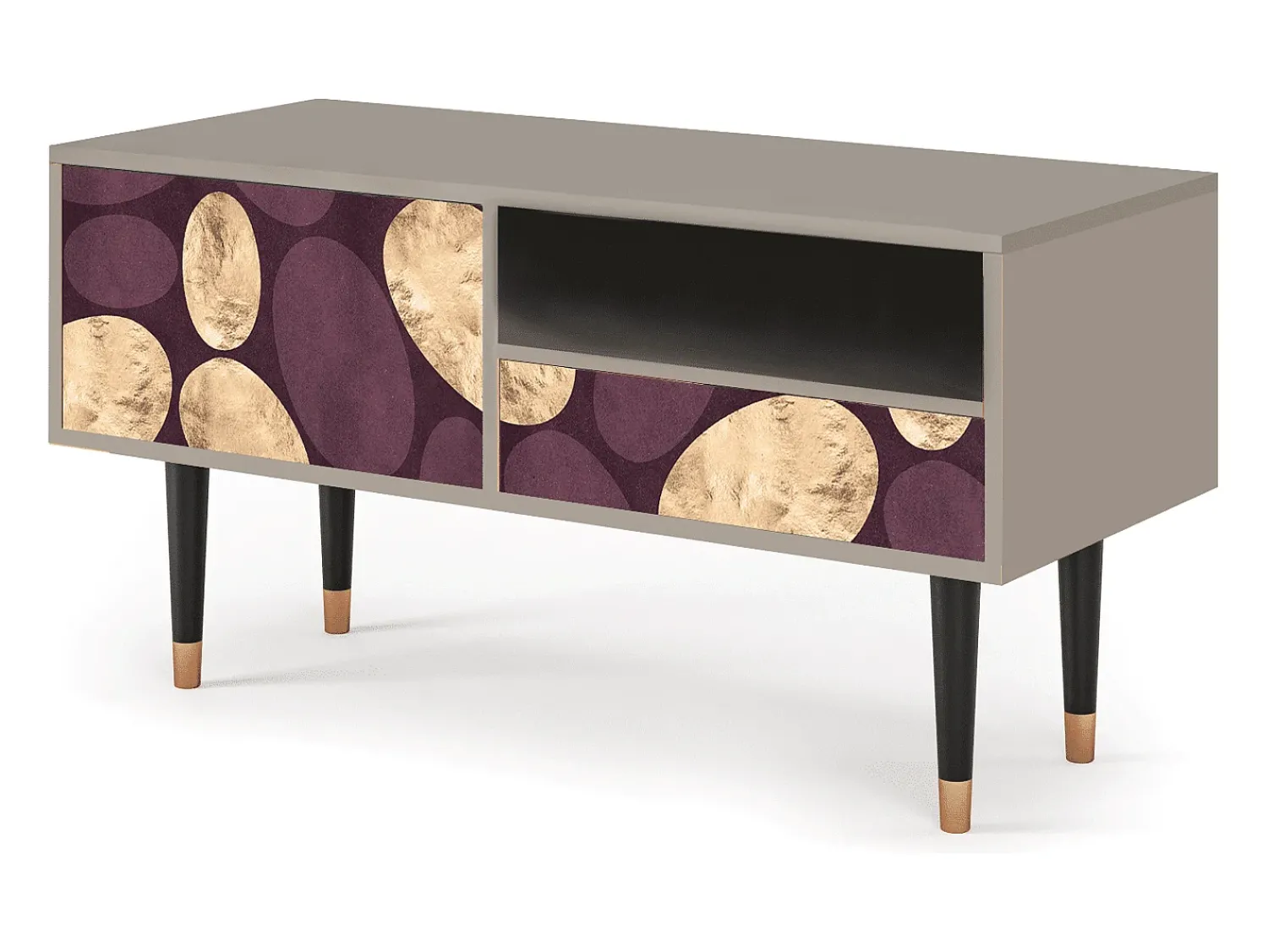 Móvel De Tv* Mueble de TV - 115х59х48 cm - T3 - Fine Wine, Areia Bege